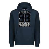 Navy Made in 98 22 Years Of Awesomeness Premium Hoodie - Bettercallsaul