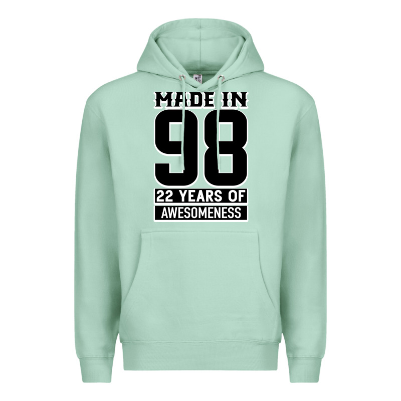 Made In 98 22 Years Of Awesomeness Premium Hoodie by Bettercallsaul | Teevron