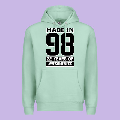 Made In 98 22 Years Of Awesomeness Premium Hoodie Designed By Bettercallsaul
