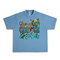 Pebble Blue gıve me coffee and jesus Urban Heavy Tee - AdoDesignShop