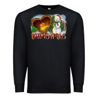 Black Christmas Snowman Premium Sweatshirt - LillyAllenDesigns