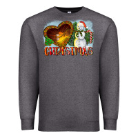 Charcoal Heather Christmas Snowman Premium Sweatshirt - LillyAllenDesigns