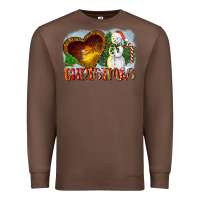Chestnut Christmas Snowman Premium Sweatshirt - LillyAllenDesigns