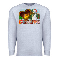 Heather Grey Christmas Snowman Premium Sweatshirt - LillyAllenDesigns