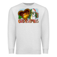Oatmeal Heather Christmas Snowman Premium Sweatshirt - LillyAllenDesigns