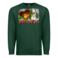 Sports Green Christmas Snowman Premium Sweatshirt - LillyAllenDesigns