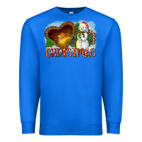 True Royal Christmas Snowman Premium Sweatshirt - LillyAllenDesigns