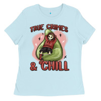Baby Blue true crimes & chill Ladies Tee - MaliasSmallBusiness