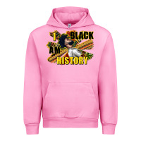 Fuchsia Pink i am black history Urban Hoodie - CowGirlArtShop