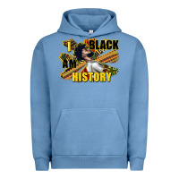 Pigment Pebble Blue i am black history Urban Hoodie - CowGirlArtShop
