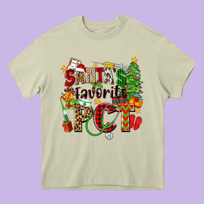 Santa's Favorite Pct Heavy Core Tee Designed By Zillion Design Studio