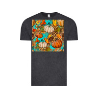Vintage Black fall pumpkin seamless pattern Vintage Tee - BundleAndBundleShop