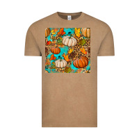 Vintage Coffee fall pumpkin seamless pattern Vintage Tee - BundleAndBundleShop