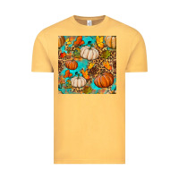 Vintage Mustard fall pumpkin seamless pattern Vintage Tee - BundleAndBundleShop
