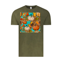Vintage Olive fall pumpkin seamless pattern Vintage Tee - BundleAndBundleShop