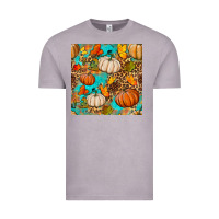 Vintage Zinc fall pumpkin seamless pattern Vintage Tee - BundleAndBundleShop