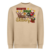 Mushroom North Pole Delivery Santa Sleigh Heavyweight Sweatshirt - Artiststas