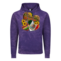 Cloud Purple mexico heart and sunflower Vintage Hoodie - HRA Design Shop