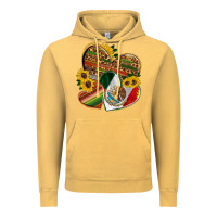 Vintage Mustard mexico heart and sunflower Vintage Hoodie - HRA Design Shop