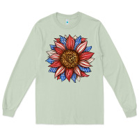 Matcha American Flag Sunflower Long Sleeve Tee - LillyAllenDesigns