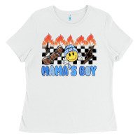 White mama's boy Ladies Tee - MaliasSmallBusiness