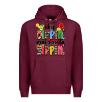 Burgundy chip dippin' margarita sippin' Premium Hoodie - JahusDesignShop