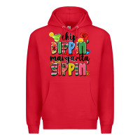 Red chip dippin' margarita sippin' Premium Hoodie - JahusDesignShop