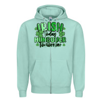 Seafoam irish today hungover tomorrow Zipper Hoodie - MaliasSmallBusiness