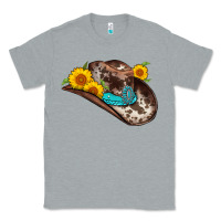 Heather Grey cowboy hat Classic Tee - AdoDesignShop