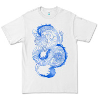 White blue dragon Premium Tee - RanaPortraitStore