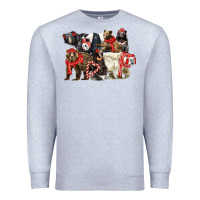 Heather Grey Christmas Bear Family Premium Sweatshirt - LillyAllenDesigns