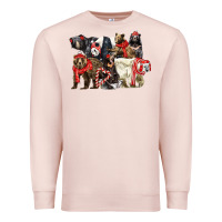 Pale Pink Christmas Bear Family Premium Sweatshirt - LillyAllenDesigns