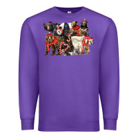 Purple Christmas Bear Family Premium Sweatshirt - LillyAllenDesigns