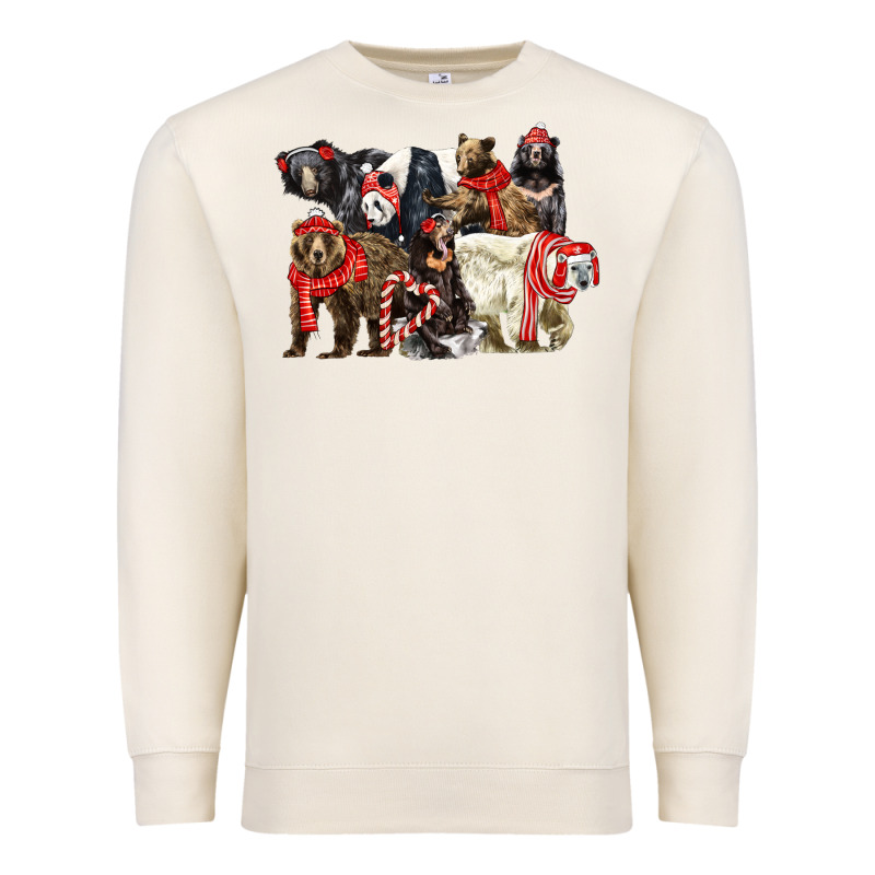Christmas Bear Family Premium Sweatshirt by LillyAllenDesigns | Teevron
