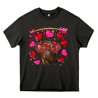 Asphalt Valentine's day  labrador retriever Heavy Core Tee - RanaPortraitStore