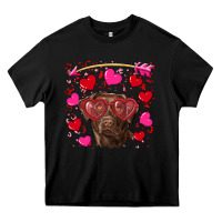 Black Valentine's day  labrador retriever Heavy Core Tee - RanaPortraitStore