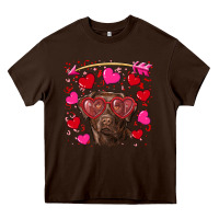 Chocolate Brown Valentine's day  labrador retriever Heavy Core Tee - RanaPortraitStore