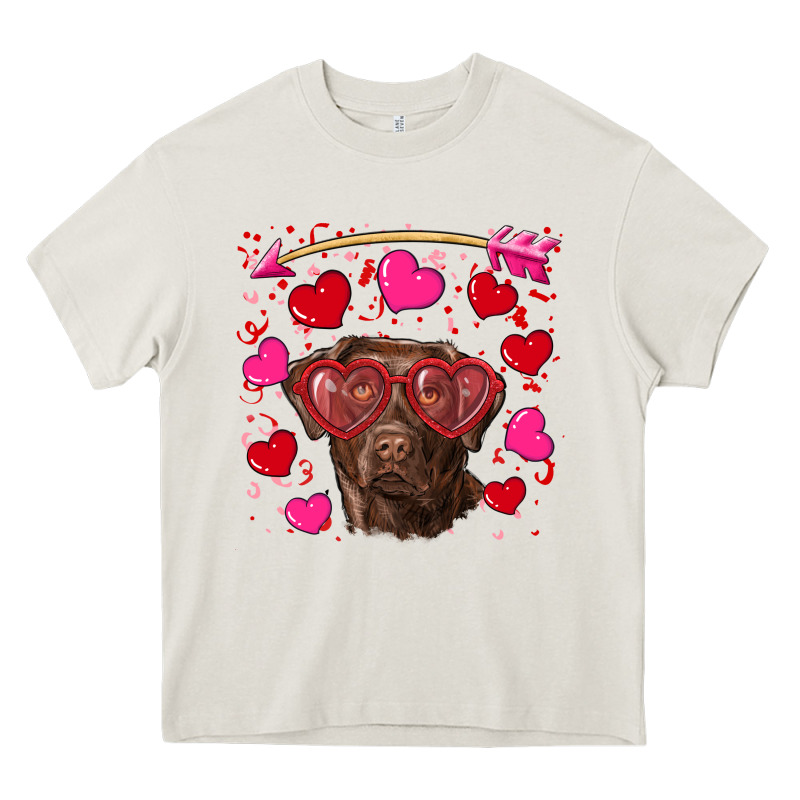 Valentine's Day  Labrador Retriever Heavy Core Tee by RanaPortraitStore | Teevron