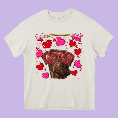 Heavy Core Tee Valentine's day  labrador retriever