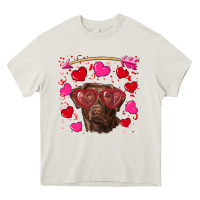 Cream Valentine's day  labrador retriever Heavy Core Tee - RanaPortraitStore
