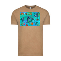 Vintage Coffee Turtle Seashells Starfish Vintage Tee - Artiststas