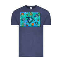 Vintage Denim Turtle Seashells Starfish Vintage Tee - Artiststas