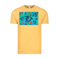 Vintage Mustard Turtle Seashells Starfish Vintage Tee - Artiststas