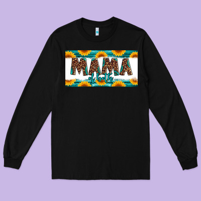 Mama Of Both License Plate Long Sleeve Tee Designed By Jasminsmagicworld