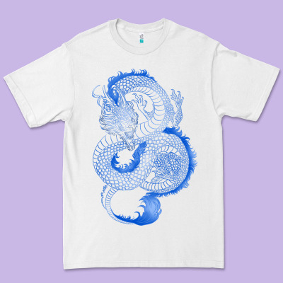 Premium Tee blue dragon