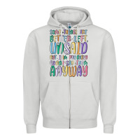 Dove Grey some things are better left unsaid but i'm probabl Zipper Hoodie - MaliasSmallBusiness