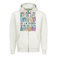 Oatmeal Heather some things are better left unsaid but i'm probabl Zipper Hoodie - MaliasSmallBusiness