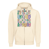 Sandshell some things are better left unsaid but i'm probabl Zipper Hoodie - MaliasSmallBusiness