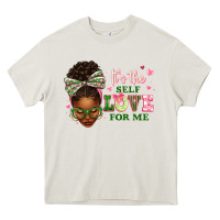 Cream sorority colors its the self love for me afro woman2 Heavy Core Tee - texasbilliewilder