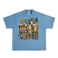 Pebble Blue cows and coffee cups Urban Heavy Tee - Jasminsmagicworld